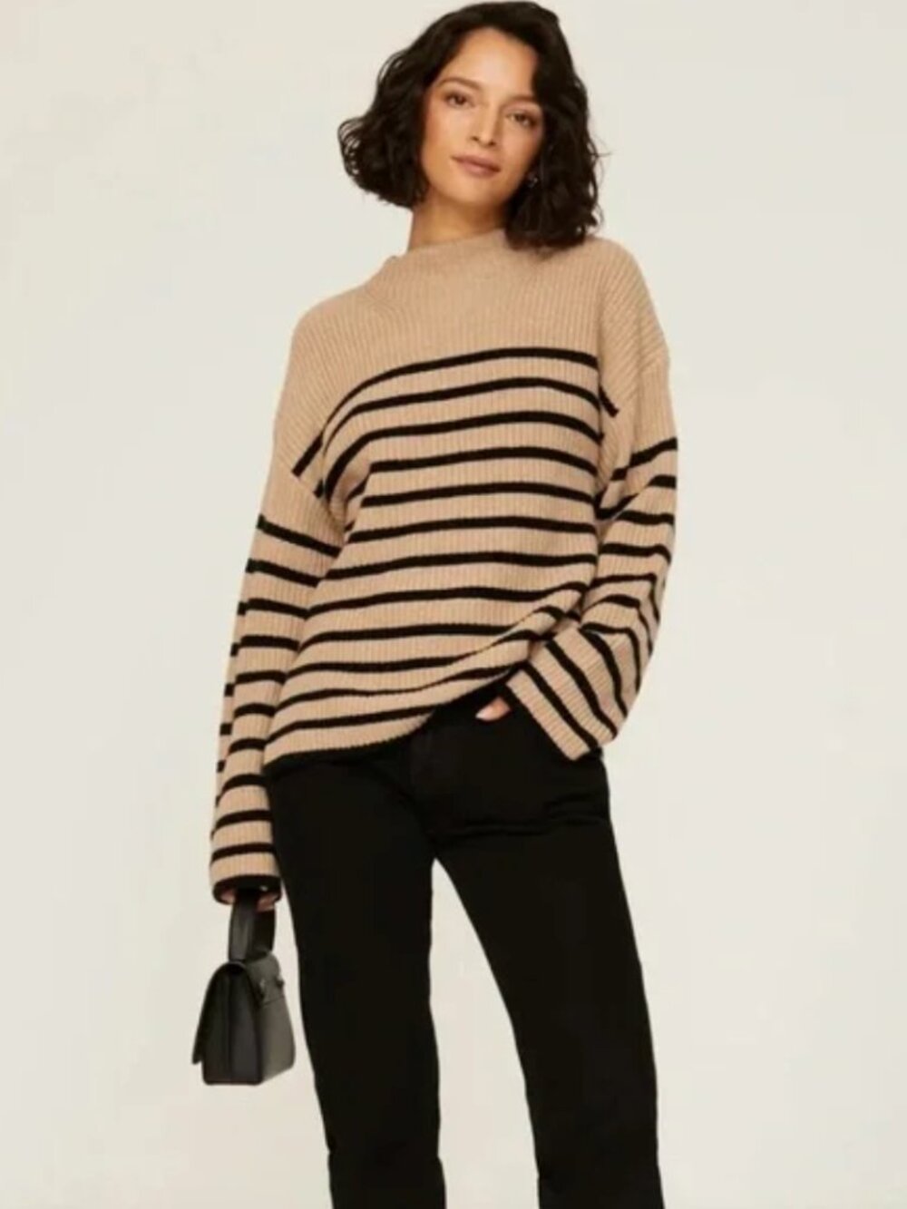 RAILS FUNNEL NECK SWEATER